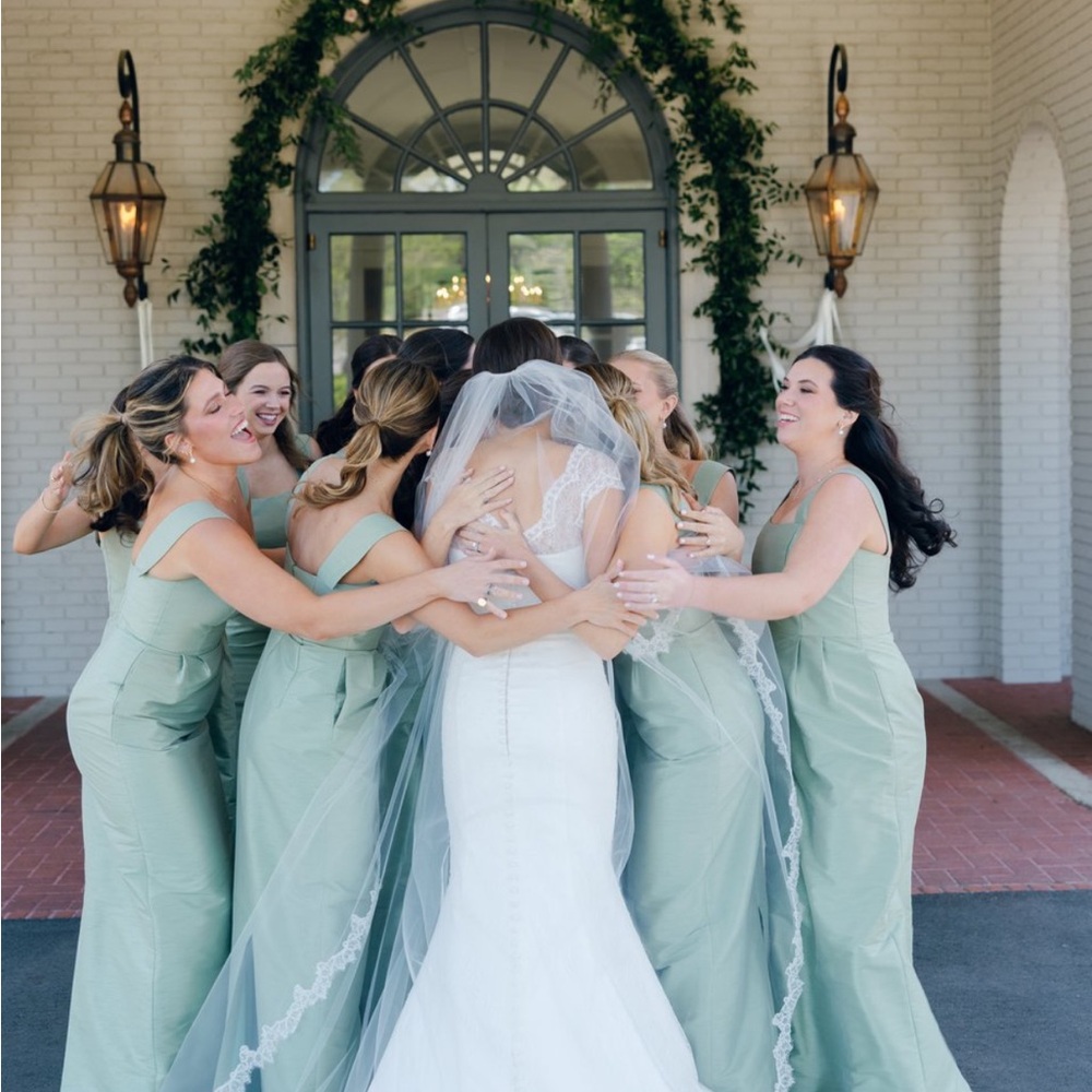 Lula Kate sage green gown